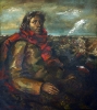 9.	Виталий Карманов.  «Автопортрет в красном шарфе». 1987. Холст, масло. 99,7х88,8. 