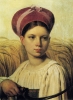 Жница с серпом. 1820-е. Х.м. 30,0х24,0. ГРМ