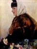портрет молодой женщины в шубе с муфтой ГТГ