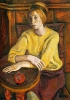 Женский портрет в желтом, холст-масло,83х60,1964