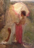 С. Герасимов, Дама с солнечным зонтиком. 1920-е. Х.м. 80х60