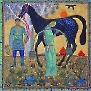 Иллюстрация. Жених и невеста с вороным конем. 1967-1969