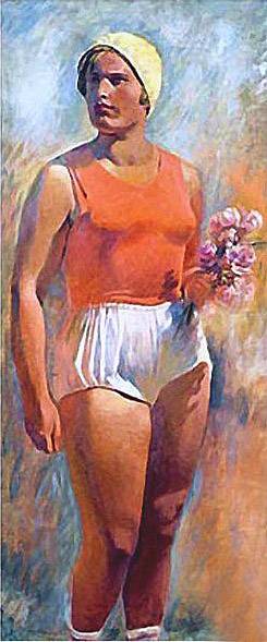 Александр Самохвалов.Физкультурница. 1935