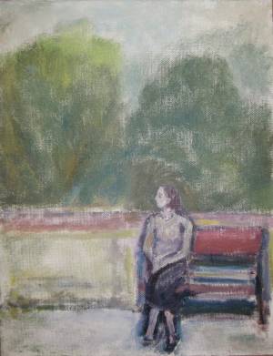 Е.Тавьева. Композиция на тему ..Мельпомена.. 2008. х.м. 56х43.