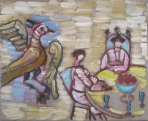 А.Морев. Сирена. 2011. х.м. 38х48.