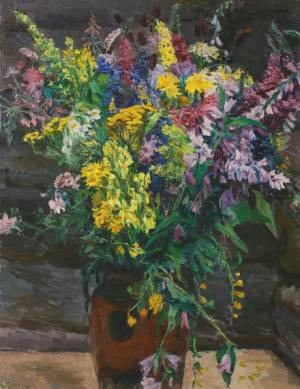 Лесные цветы. 1946 - 47 гг. х.м