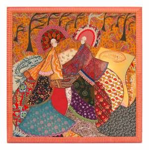 Бабье лето. 2014. Ткань, аппликация, 65х65