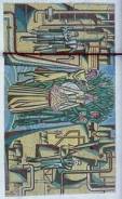 1. Джикаев М.Ф. Кукуруза-наше богатство. 1979. Мозаика. 188х120. Боковой фасад универмага БМК, РСО-А
