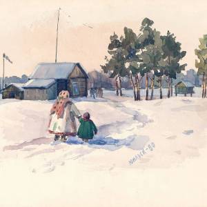 М.Е. Бронников. Юильск. Северный аэропорт. 1980 г. БУ Музей Природы и Человека