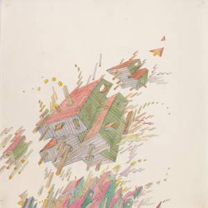 Ю. Перевезенцев. Лист из серии «Новая тема». 1986. Бумага, акварель